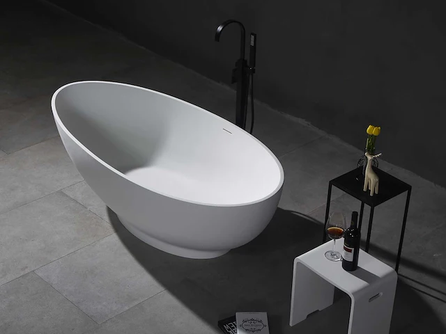 Mawialux vrijstaand bad - solid surface - mat wit - afbeelding 2 van  9