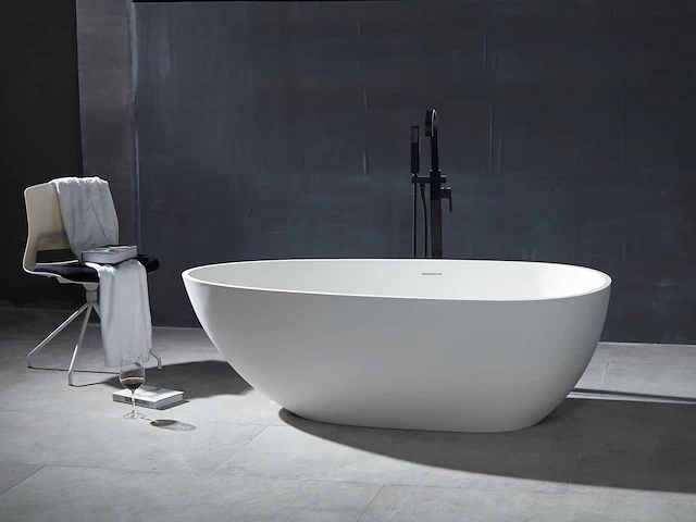 Mawialux vrijstaand bad - solid surface - mat wit - afbeelding 6 van  8