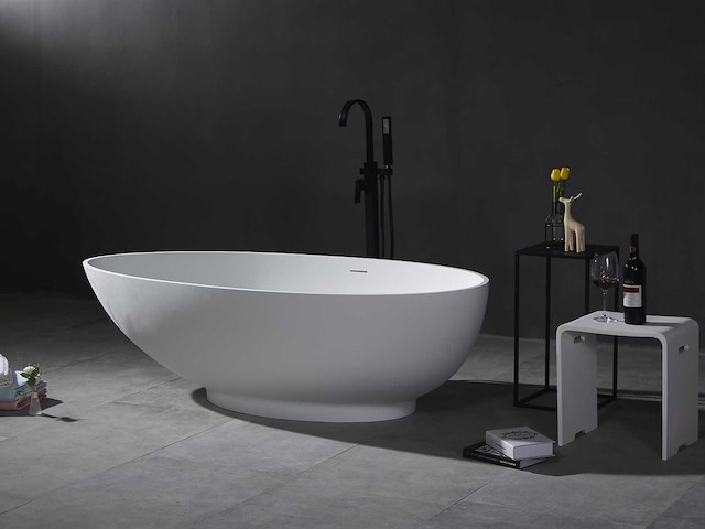 Mawialux vrijstaand bad - solid surface - mat wit - afbeelding 3 van  9