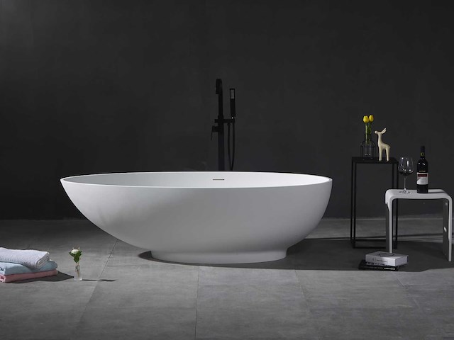 Mawialux vrijstaand bad - solid surface - mat wit - afbeelding 5 van  9