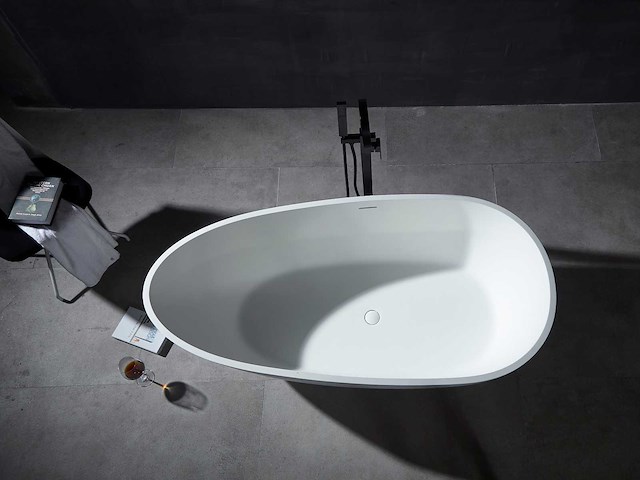Mawialux vrijstaand bad - solid surface - mat wit - afbeelding 4 van  8