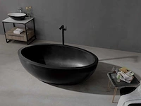 Mawialux vrijstaand bad - solid surface - mat zwart - afbeelding 1 van  7