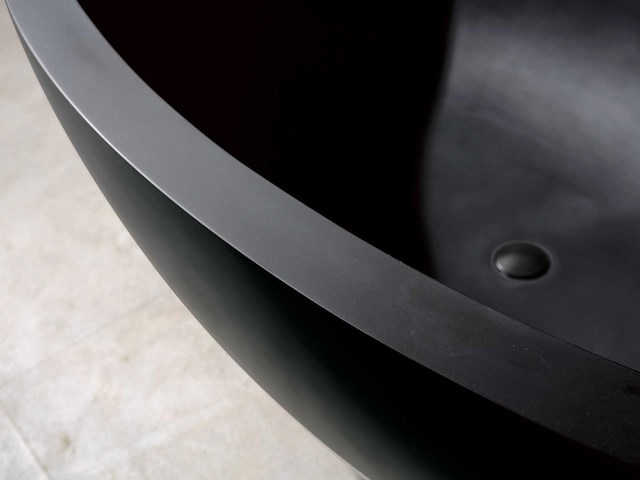 Mawialux vrijstaand bad - solid surface - mat zwart - afbeelding 4 van  7
