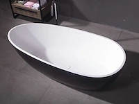 Mawialux vrijstaand bad - solid surface - wit/zwart - afbeelding 2 van  9
