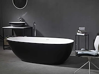 Mawialux vrijstaand bad - solid surface - wit/zwart - afbeelding 4 van  9