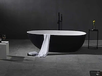 Mawialux vrijstaand bad - solid surface - wit/zwart - afbeelding 5 van  9