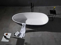 Mawialux vrijstaand bad - solid surface - wit/zwart - afbeelding 6 van  9