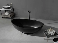 Mawialux vrijstaand bad - solid surface mat zwart - afbeelding 2 van  5