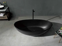 Mawialux vrijstaand bad - solid surface mat zwart - afbeelding 3 van  5