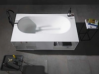 Mawialux vrijstaand design bad - solid surface - mat wit - afbeelding 2 van  7