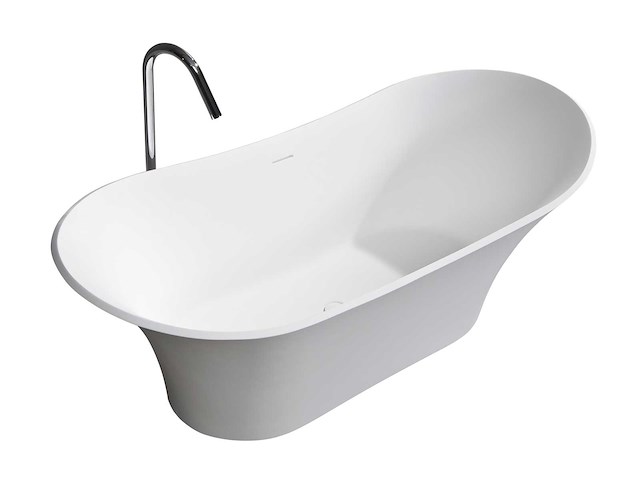 Mawialux vrijstaand design bad - solid surface - mat wit - afbeelding 9 van  10