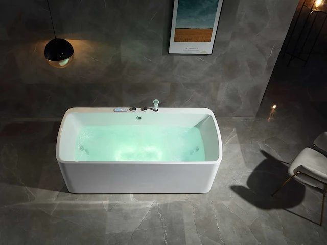 Mawialux vrijstaand massagebad - glans wit - afbeelding 4 van  10