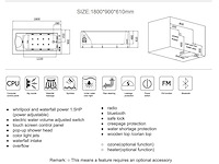 Mawialux vrijstaand massagebad met waterval - afbeelding 5 van  14