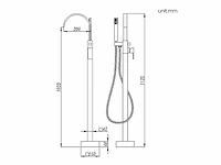 Mawialux vrijstaande badkraan chroom - afbeelding 2 van  3