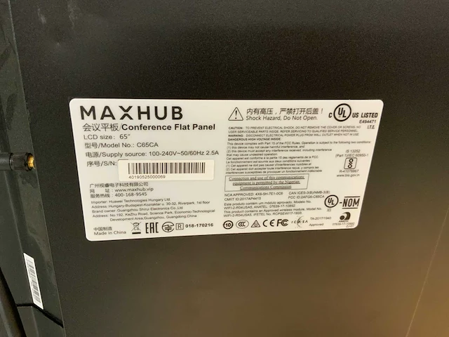 Maxhub (c65ca), core(tm) i7-7700, 16 gb ram, no hdd, nvidia (geforce gt 730) 1gb conference flat panel monitor - afbeelding 5 van  6