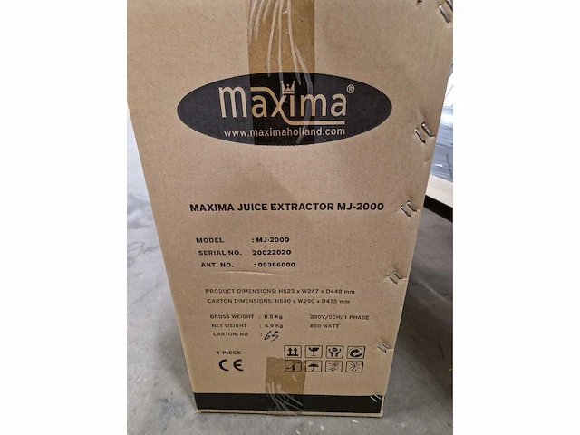 Maxima - juice extractor mj2000 - sapcentrifuge - afbeelding 4 van  4