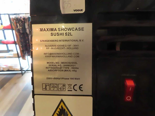 Maxima - showcase sushi 52l - koelvitrine - afbeelding 3 van  3