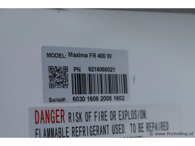 Maxima holland vrieskast - model maxima fr 400 w - afbeelding 9 van  13