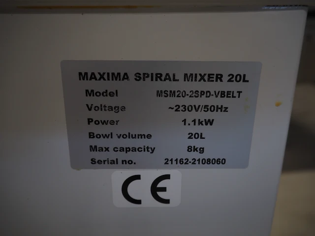 Maxima spiral mixer - afbeelding 8 van  8