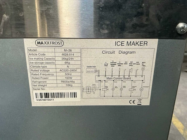 Maxxfrost m-26 ijsblokjesmachine - afbeelding 4 van  4