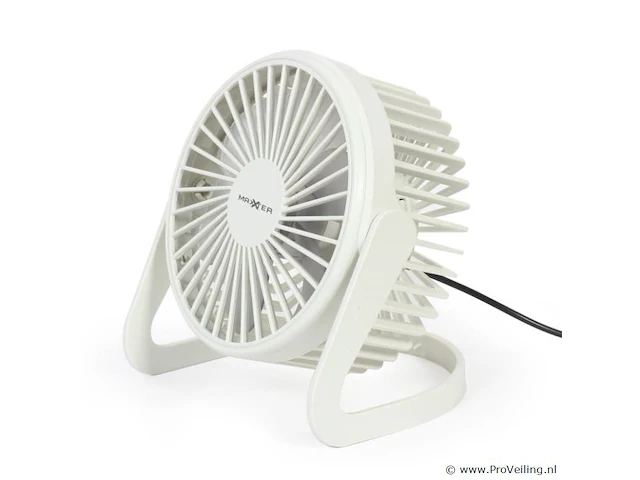 Maxxter usb desktop ventilator - white - afbeelding 1 van  1