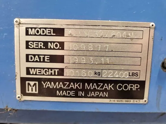 Mazak - ajv 32 604 n - cnc-freesmachine - afbeelding 5 van  10