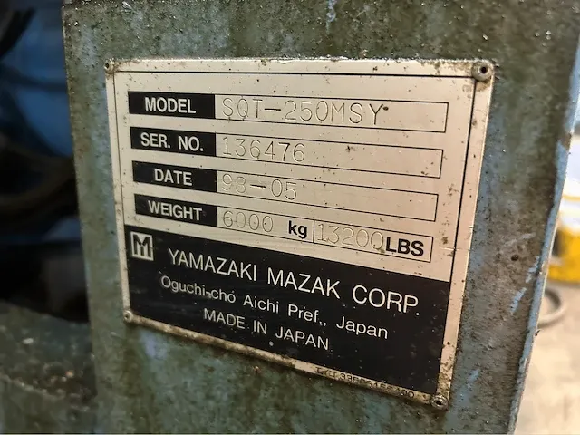 Mazak - sqt 250msy - cnc draaibank - afbeelding 5 van  13
