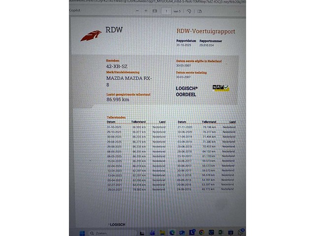 Mazda rx-8 1.3 renesis 86000km org nl 42-xb-sz - afbeelding 31 van  34