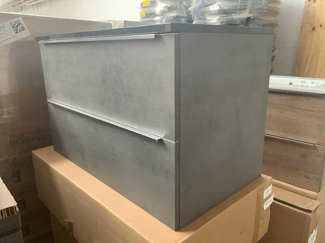 Mb pulse beton antracite badmeubel 90cm - afbeelding 1 van  8