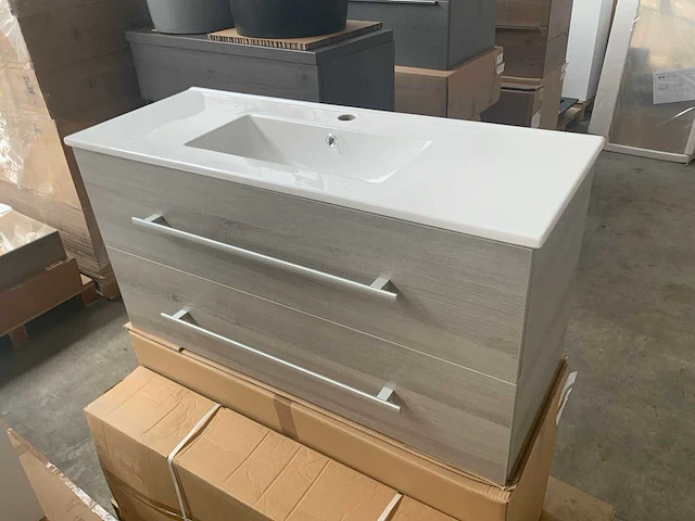 Mb stretto badmeubel grijs essen 100cm - afbeelding 4 van  7