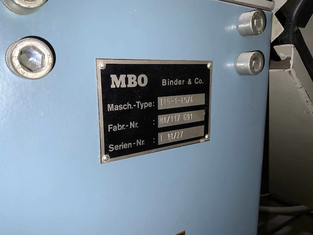 Mbo - t45 - vouwmachine - afbeelding 2 van  14