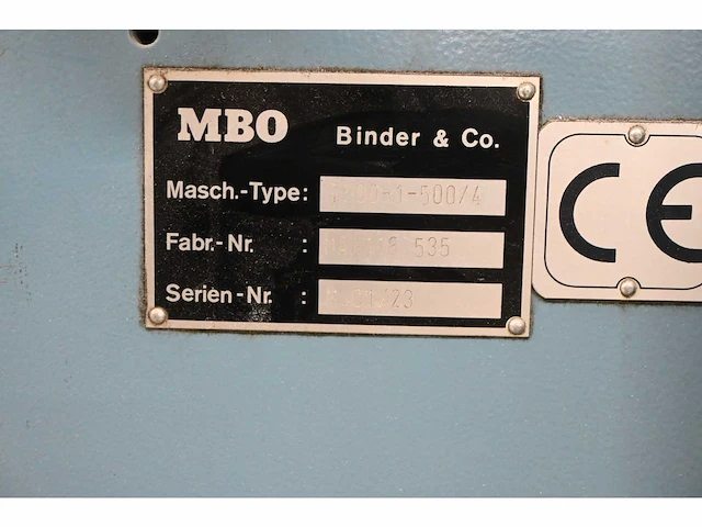 Mbo - t500/4 - vouwmachine - afbeelding 7 van  9