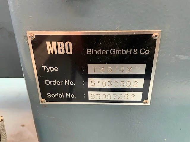 Mbo t49/4 x tassenvouwmachine - afbeelding 2 van  10