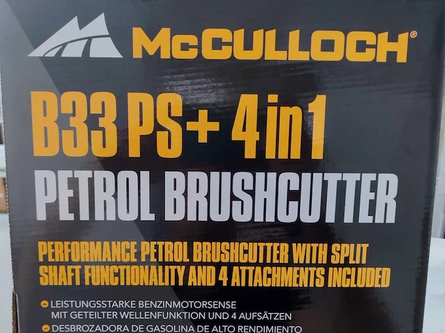 Mcculloch - b33 ps+ 4in1 kit - benzine bosmaaier - afbeelding 8 van  9