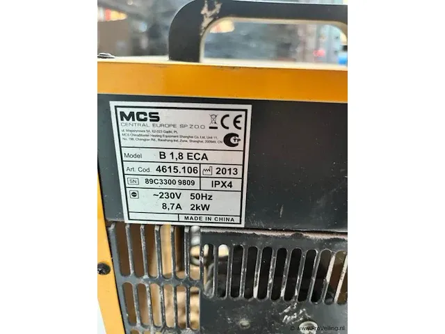 Mcs werkplaatskachel - 2 kw - afbeelding 3 van  3