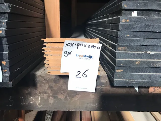 Mdf plank rabat met kraal (9x) - afbeelding 1 van  2
