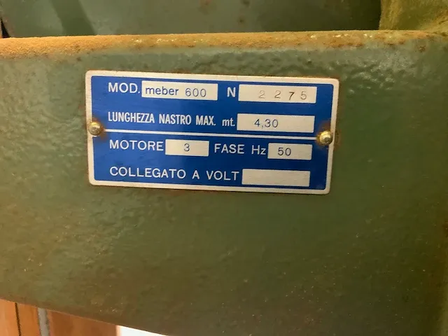 Meber 600 lintzaagmachine - afbeelding 5 van  5