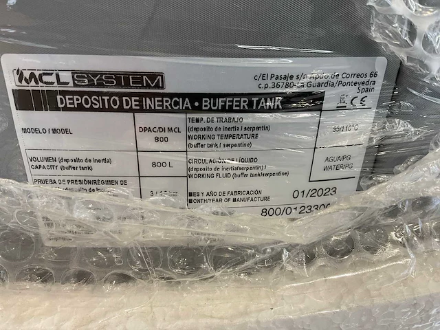Mecalia dpac/dimcl buffer tank 800l (2x) - afbeelding 4 van  4