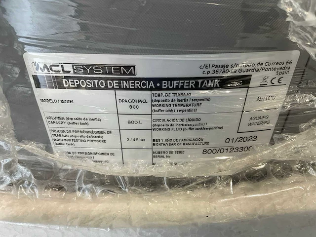 Mecalia dpac/dimcl buffer tank 800l - afbeelding 4 van  4