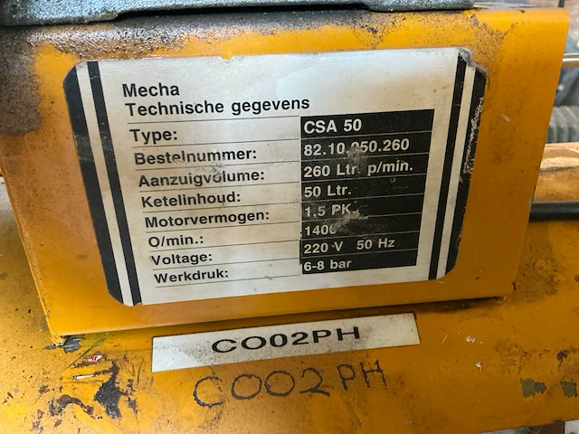 Mecha concorde csa 50 luchtcompressor - afbeelding 5 van  5