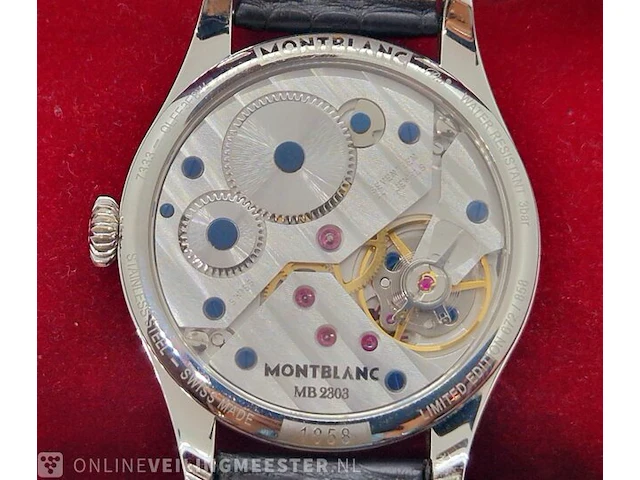 Mechanisch horloge - montblanc 1858 limited edition - afbeelding 7 van  10