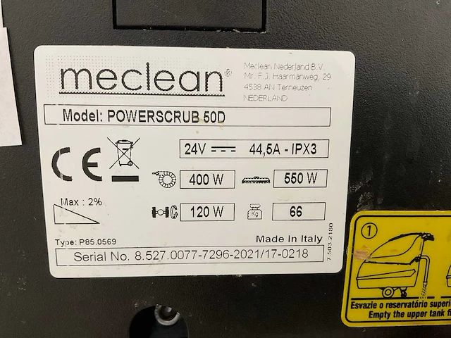 Meclech powerscrub 50d veegmachine - afbeelding 9 van  17