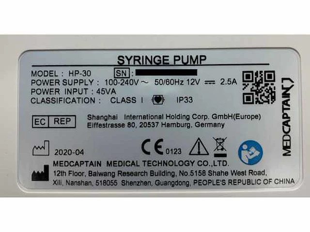 Medcaptain - hp-30 - infuuspomp - afbeelding 10 van  10