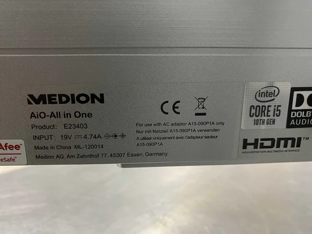 Medion aio e23403 all in one pc (2x) - afbeelding 3 van  5