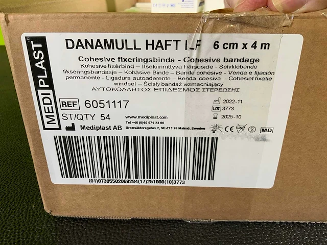 Mediplast danamull haft 6cm x 4m bandage (1188x) - afbeelding 3 van  3