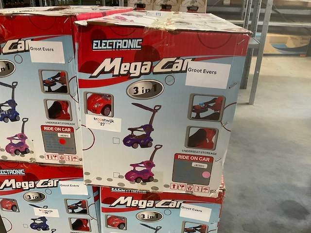 Mega car electronic stroller loopwagen - afbeelding 1 van  4