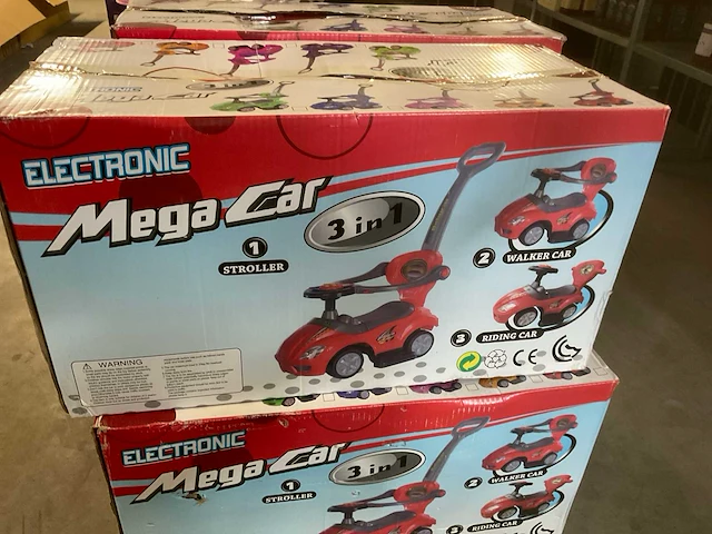 Mega car electronic stroller loopwagen - afbeelding 2 van  4