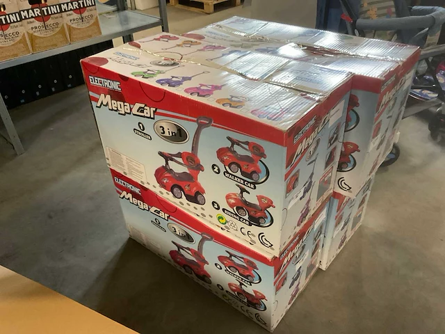 Mega car electronic stroller loopwagen - afbeelding 2 van  6