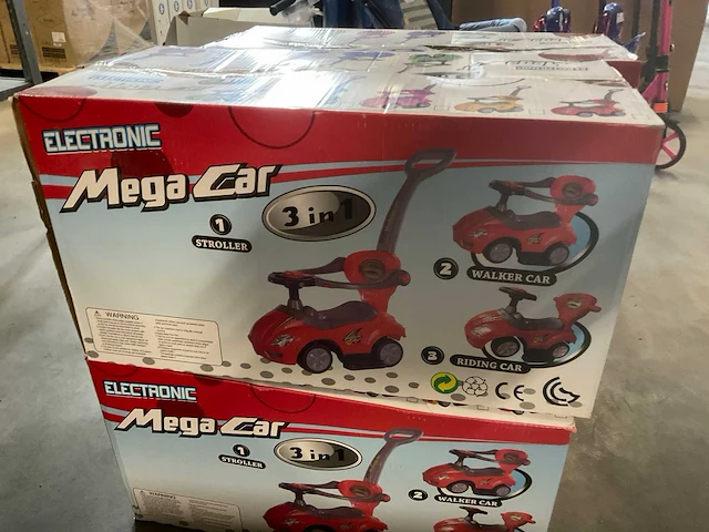 Mega car electronic stroller loopwagen - afbeelding 3 van  6