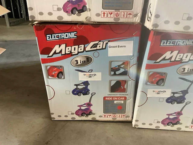 Mega car electronic stroller loopwagen - afbeelding 1 van  4